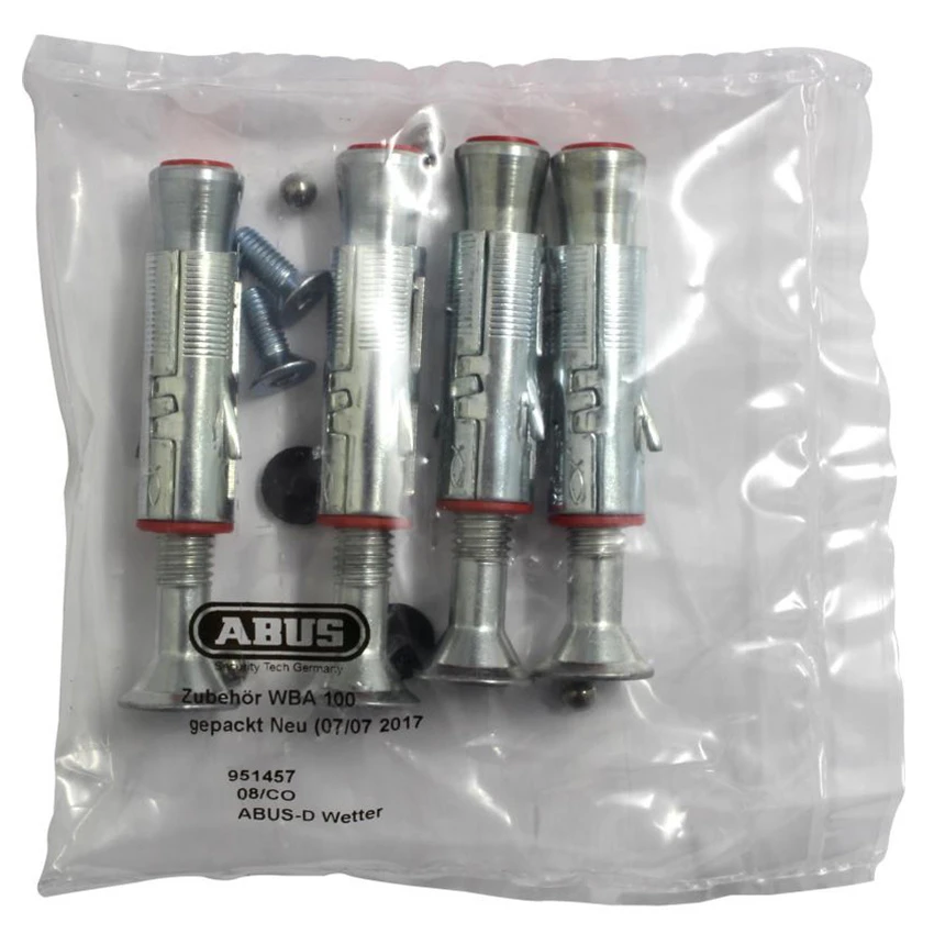 Abus WBA100 Fixing Bolts 2 Abus WBA100 Fixing Bolts - Afbeelding 2