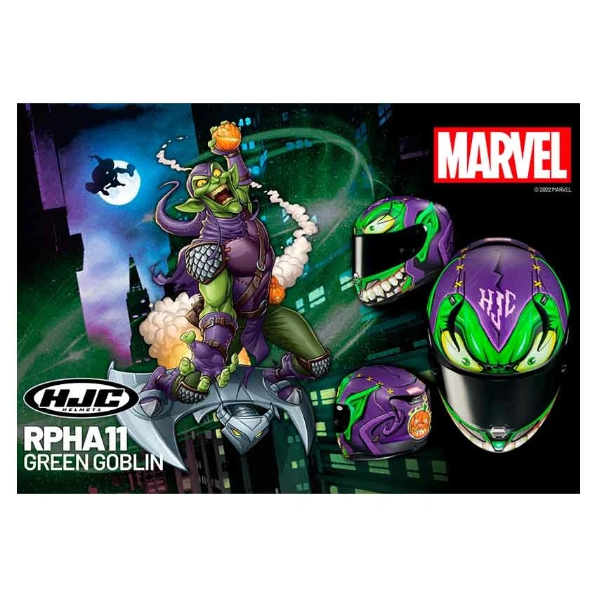 HJC RPHA 11 Green Goblin Marvel 5 HJC RPHA 11 Green Goblin Marvel - Afbeelding 5